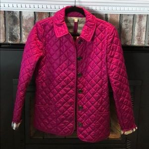 Authentic Quilted Burberry Coat Size Small